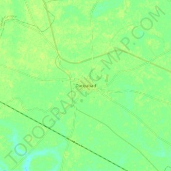 Dariyabad地形图、海拔、地势