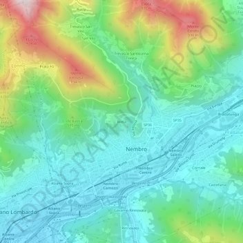 Botta地形图、海拔、地势
