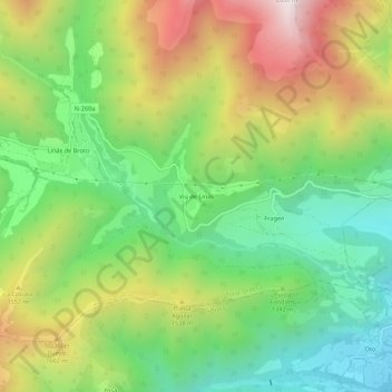 Viu de Linás地形图、海拔、地势