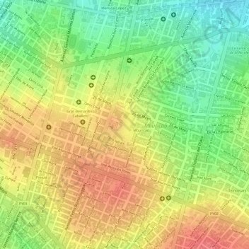 Parque Seminario地形图、海拔、地势