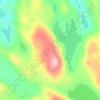 Lærdalseinaren地形图、海拔、地势