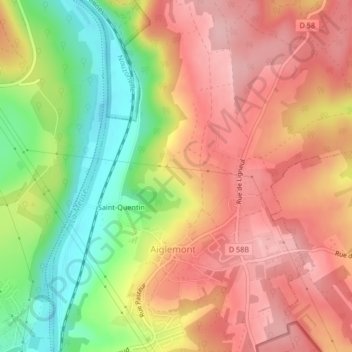 Arrache地形图、海拔、地势
