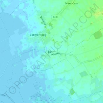 Börm地形图、海拔、地势