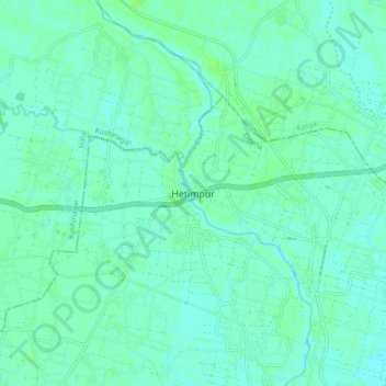 Hetimpur地形图、海拔、地势
