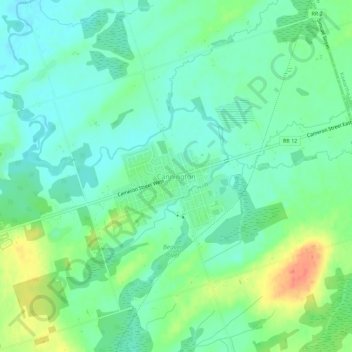 Cannington地形图、海拔、地势