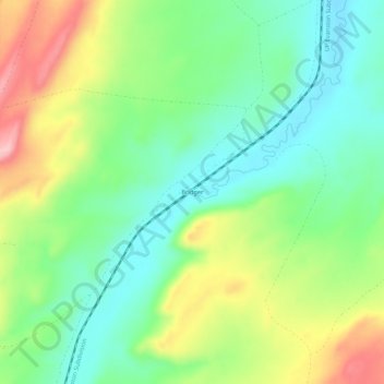 Bridger地形图、海拔、地势