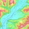 Brenac地形图、海拔、地势