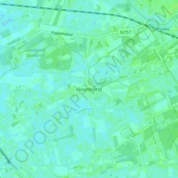 Hoonhorst地形图、海拔、地势