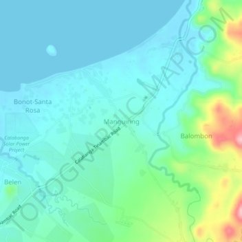 Manguiring地形图、海拔、地势