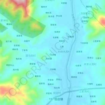宋熊家湾地形图、海拔、地势