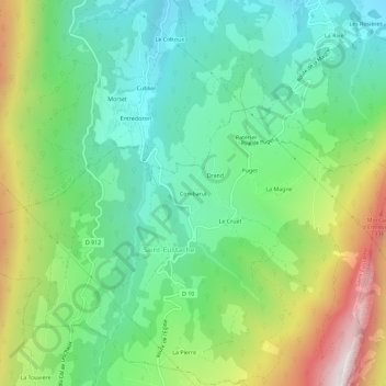 Combarut地形图、海拔、地势