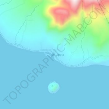 Tungib-Lipata地形图、海拔、地势