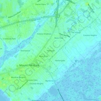 Heritage地形图、海拔、地势