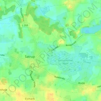 Kohlfeld地形图、海拔、地势