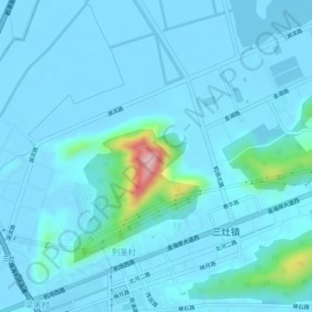 金湾区地形图、海拔、地势