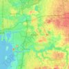 Brandon地形图、海拔、地势