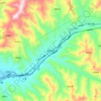 柏林镇地形图、海拔、地势