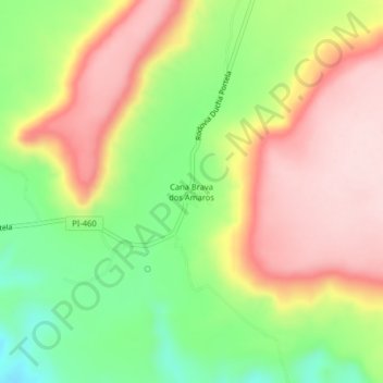 Cana Brava dos Amaros地形图、海拔、地势