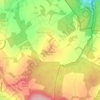 Ketzerstein地形图、海拔、地势