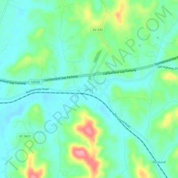 Gray地形图、海拔、地势