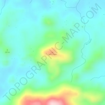 Cerro Siska地形图、海拔、地势