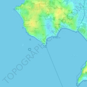 Le Bile地形图、海拔、地势