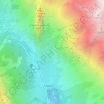 Grange Agnelli地形图、海拔、地势