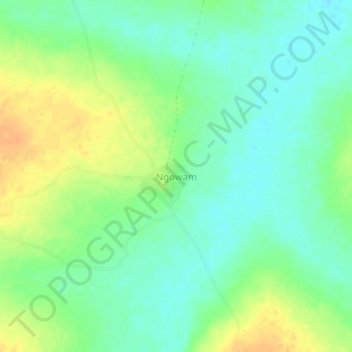 Ngowam地形图、海拔、地势