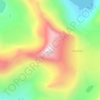 Illstigfjellet地形图、海拔、地势