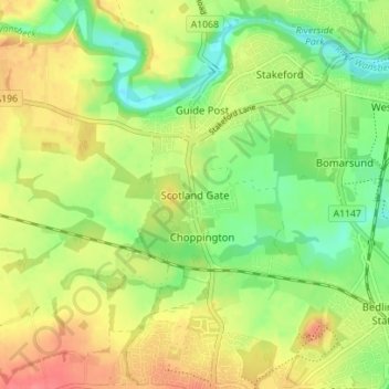 Scotland Gate地形图、海拔、地势