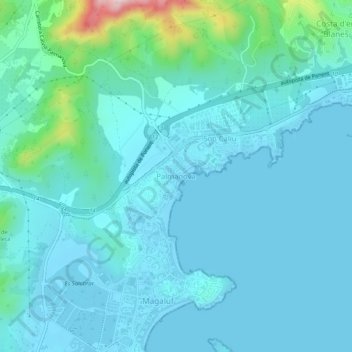 Palmanova地形图、海拔、地势