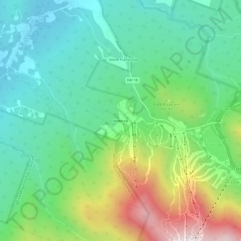 Mittersill地形图、海拔、地势