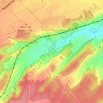 Namps-au-Val地形图、海拔、地势
