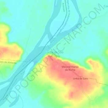 Coroa de São Remigio地形图、海拔、地势