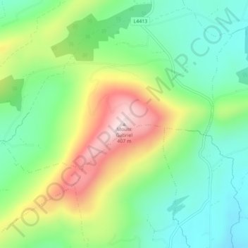 Mount Gabriel地形图、海拔、地势