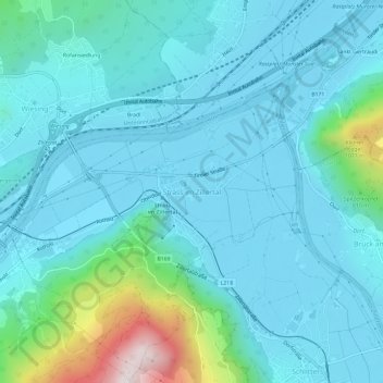 Strass im Zillertal地形图、海拔、地势