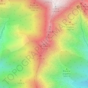El Raso地形图、海拔、地势