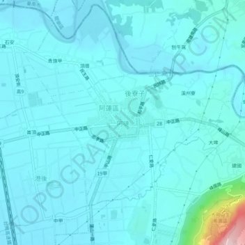 阿嗹地形图、海拔、地势
