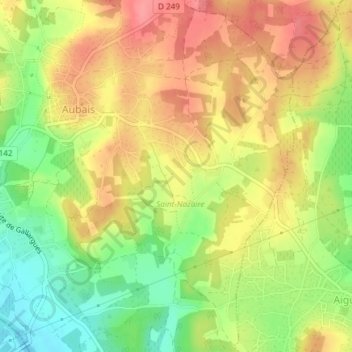 Hermitage地形图、海拔、地势