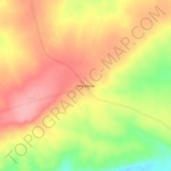 Sete placas地形图、海拔、地势