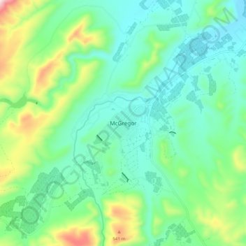 McGregor地形图、海拔、地势