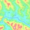 新艾村地形图、海拔、地势