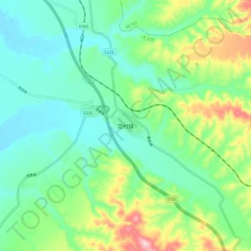 范村镇地形图、海拔、地势