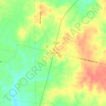 New Market地形图、海拔、地势