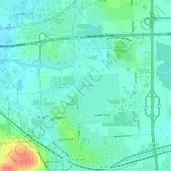 Franklin Park地形图、海拔、地势