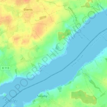 Pageroe地形图、海拔、地势