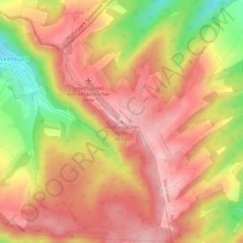 Meckenbacher Höhe地形图、海拔、地势