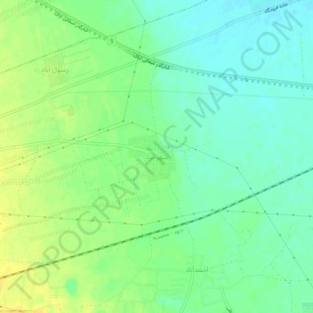 شهرجرد地形图、海拔、地势