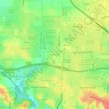 New Buffalo地形图、海拔、地势