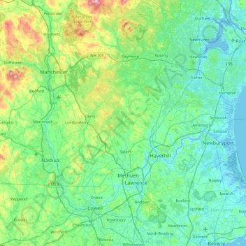 Loon Island地形图、海拔、地势